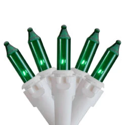 100 Count Green Mini Icicle Christmas Lights - 3.5 Ft White Wire -Best Christmas Store northlight ha91229 1 sample 22177.1667642874