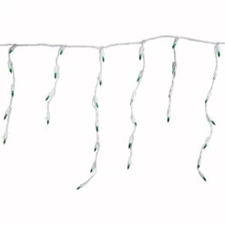 100 Count Green Mini Icicle Christmas Lights - 3.5 Ft White Wire -Best Christmas Store northlight ha91229 updatedlayered 15297.1667642873