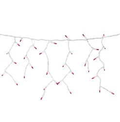 100 Count Pink Mini Icicle Christmas Lights - 3.5 Ft White Wire 7 100 Count Pink Mini Icicle Christmas Lights - 3.5 Ft White Wire -Best Christmas Store northlight ha91231 6 76360.1667601788