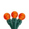 50 Count Orange LED G12 Berry Mini Christmas Lights - 15 Ft Green Wire