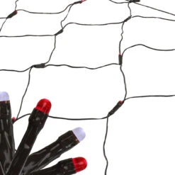 2' X 8' Red And White LED Tree Trunk Wrap Christmas Lights, Brown Wire