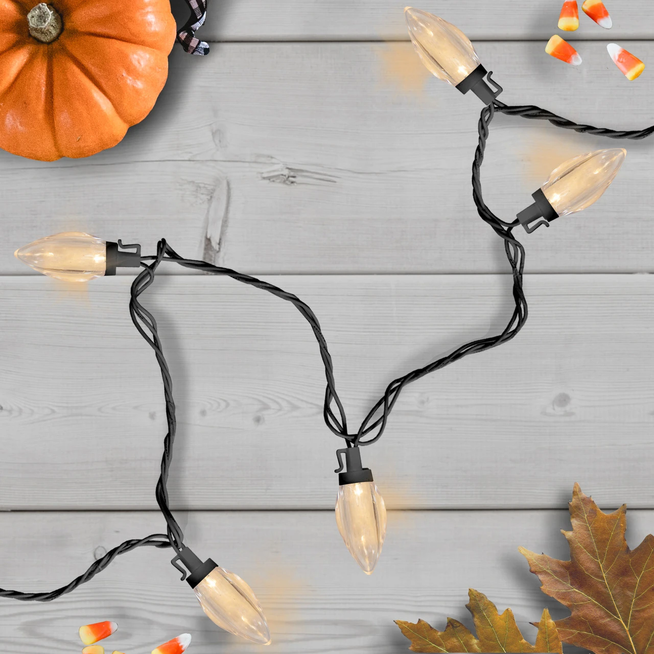 25 Count Warm White LED C9 Christmas Lights, 16 Ft Black Wire 2 25 Count Warm White LED C9 Christmas Lights, 16 Ft Black Wire - Image 2