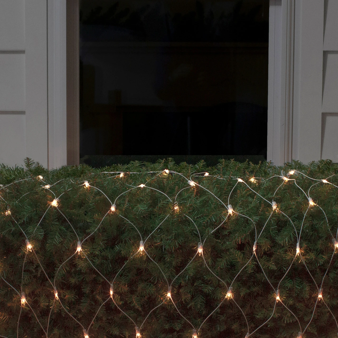 4' X 6' Clear Mini Net Style Christmas Lights, White Wire 2 4' X 6' Clear Mini Net Style Christmas Lights, White Wire - Image 2