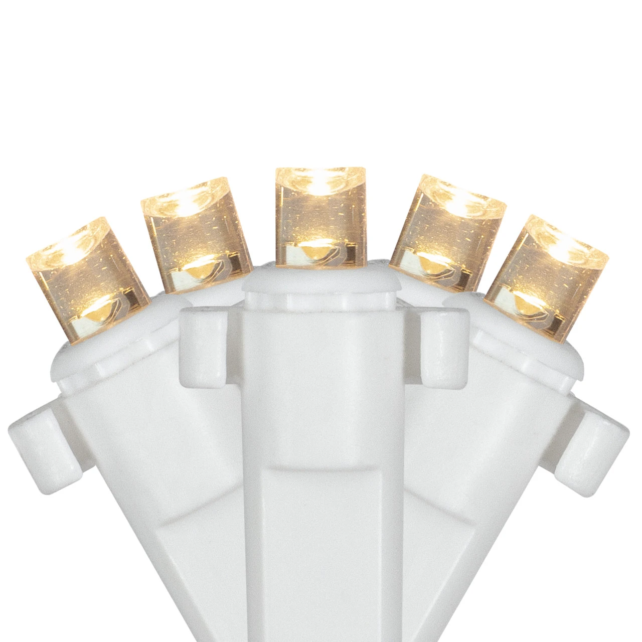 4' X 6' Warm White LED Wide Angle Net Style Christmas Lights, White Wire 3 4' X 6' Warm White LED Wide Angle Net Style Christmas Lights, White Wire - Image 3