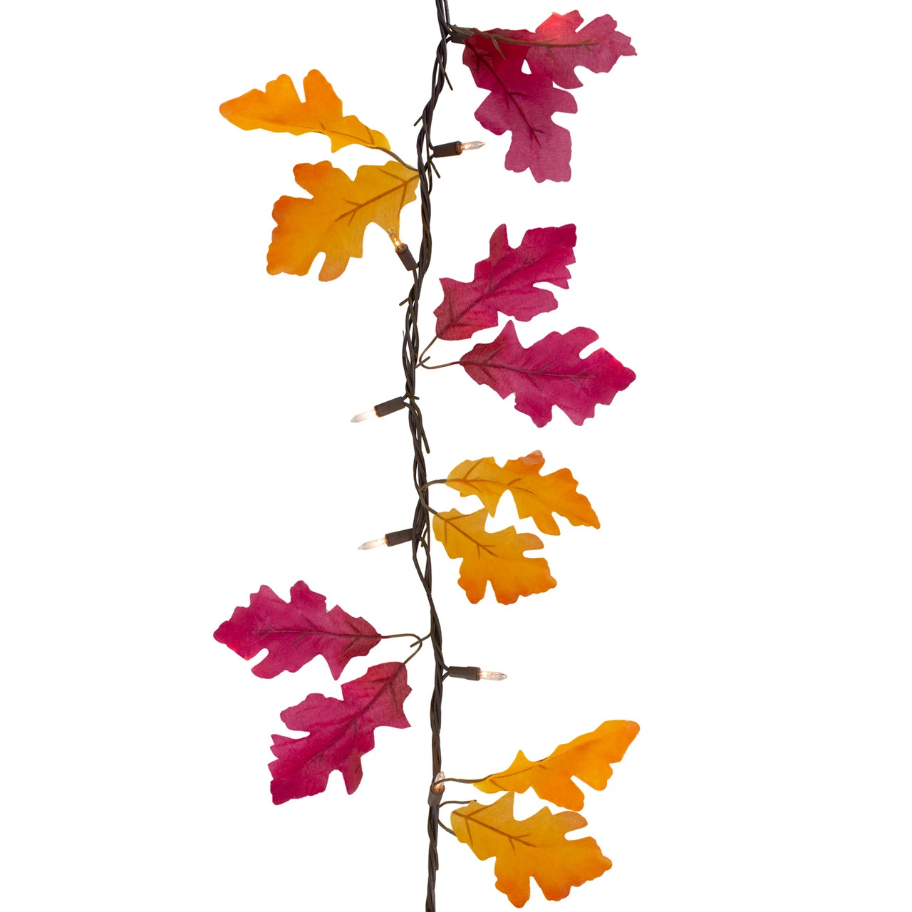 35-Count Fall Harvest Leaves Mini Light Garland Set, 8.75ft Brown Wire 3 35-Count Fall Harvest Leaves Mini Light Garland Set, 8.75ft Brown Wire - Image 3