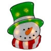 15.75" Lighted Holographic Snowman Christmas Window Silhouette