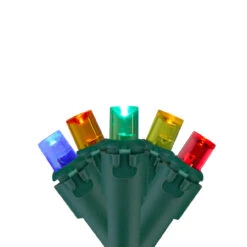 200 Multi-Color LED Wide Angle Christmas Lights, 49ft Green Wire