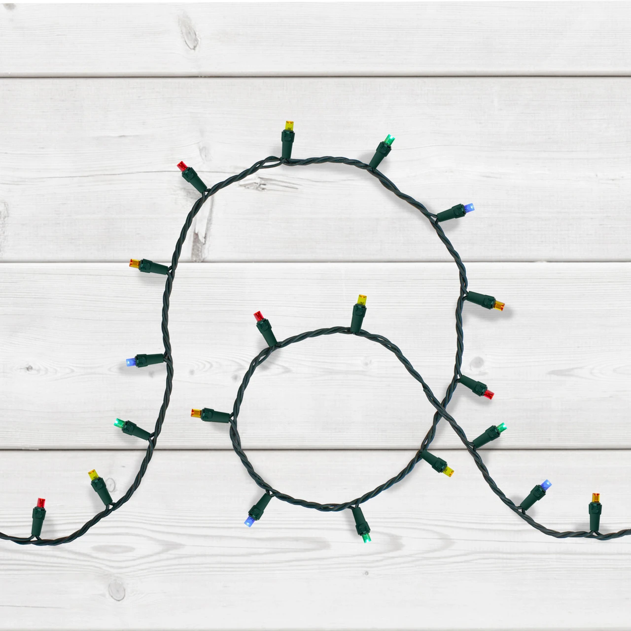 200 Multi-Color LED Wide Angle Christmas Lights, 49ft Green Wire 2 200 Multi-Color LED Wide Angle Christmas Lights, 49ft Green Wire - Image 2