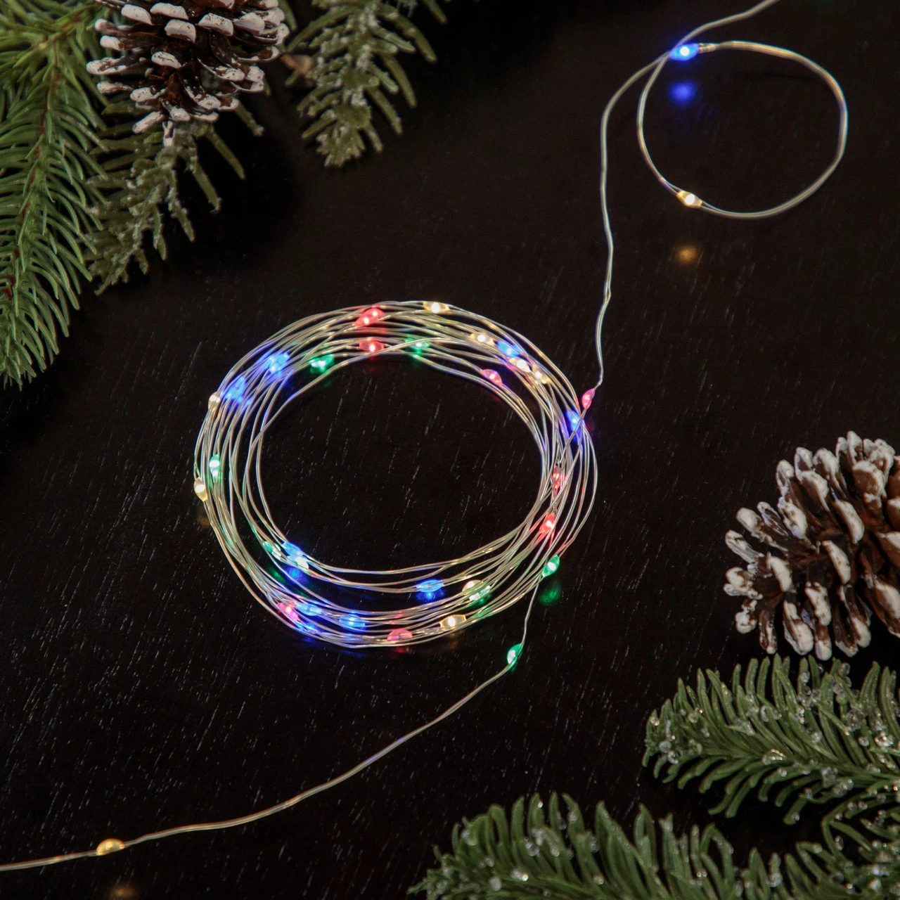 100ct Multi-Color LED Micro Fairy Lights, 16ft Copper Wire 1 100ct Multi-Color LED Micro Fairy Lights, 16ft Copper Wire