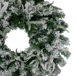 Pre-Lit Flocked Winfield Fir Artificial Christmas Wreath - 24-Inch, Warm White LED Lights 7 Pre-Lit Flocked Winfield Fir Artificial Christmas Wreath - 24-Inch, Warm White LED Lights -Best Christmas Store northlight hb27068 1 32546.1667659324