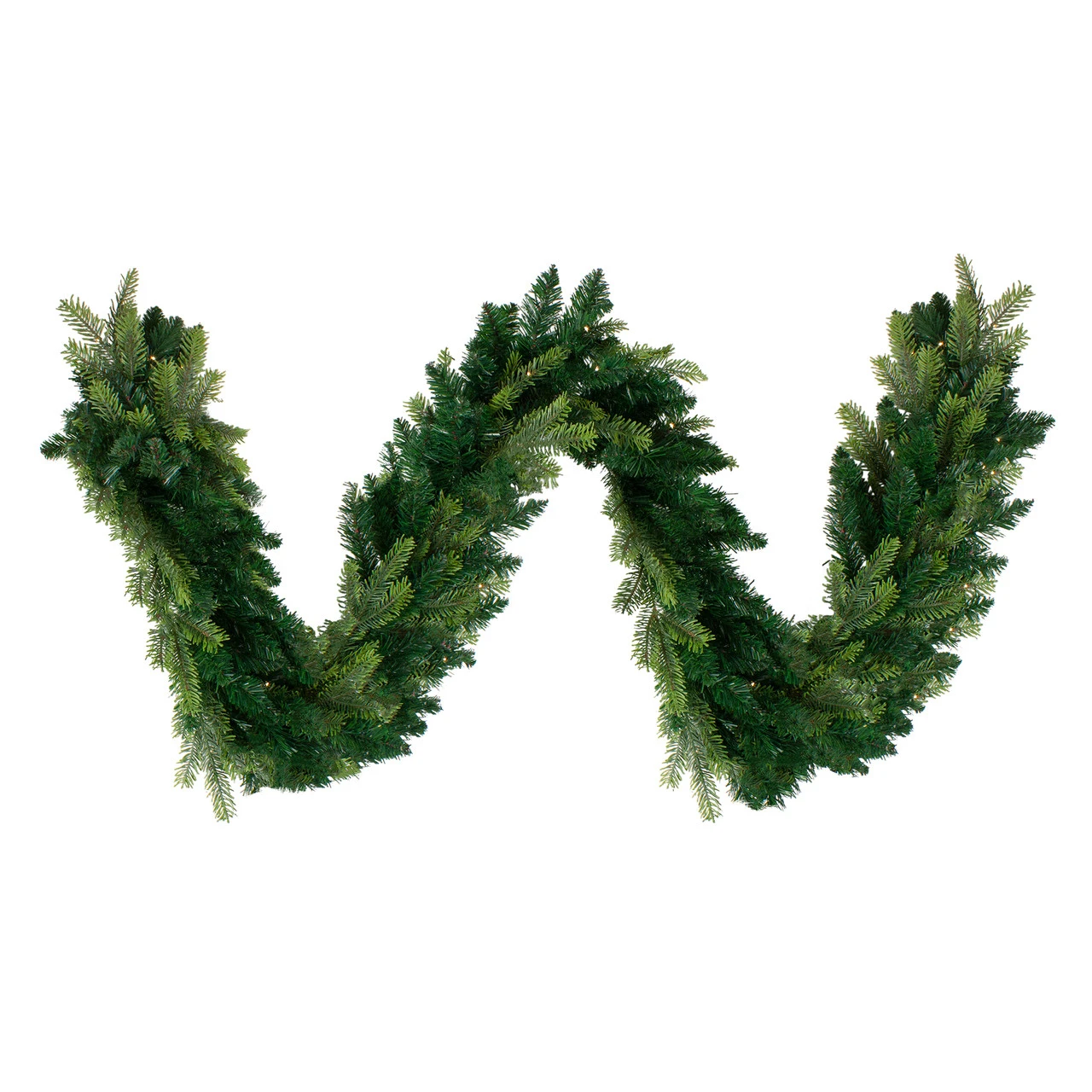 9' X 10" Pre-lit LED Woodcrest Pine Artificial Christmas Garland - Clear Lights 1 9' X 10" Pre-lit LED Woodcrest Pine Artificial Christmas Garland - Clear Lights