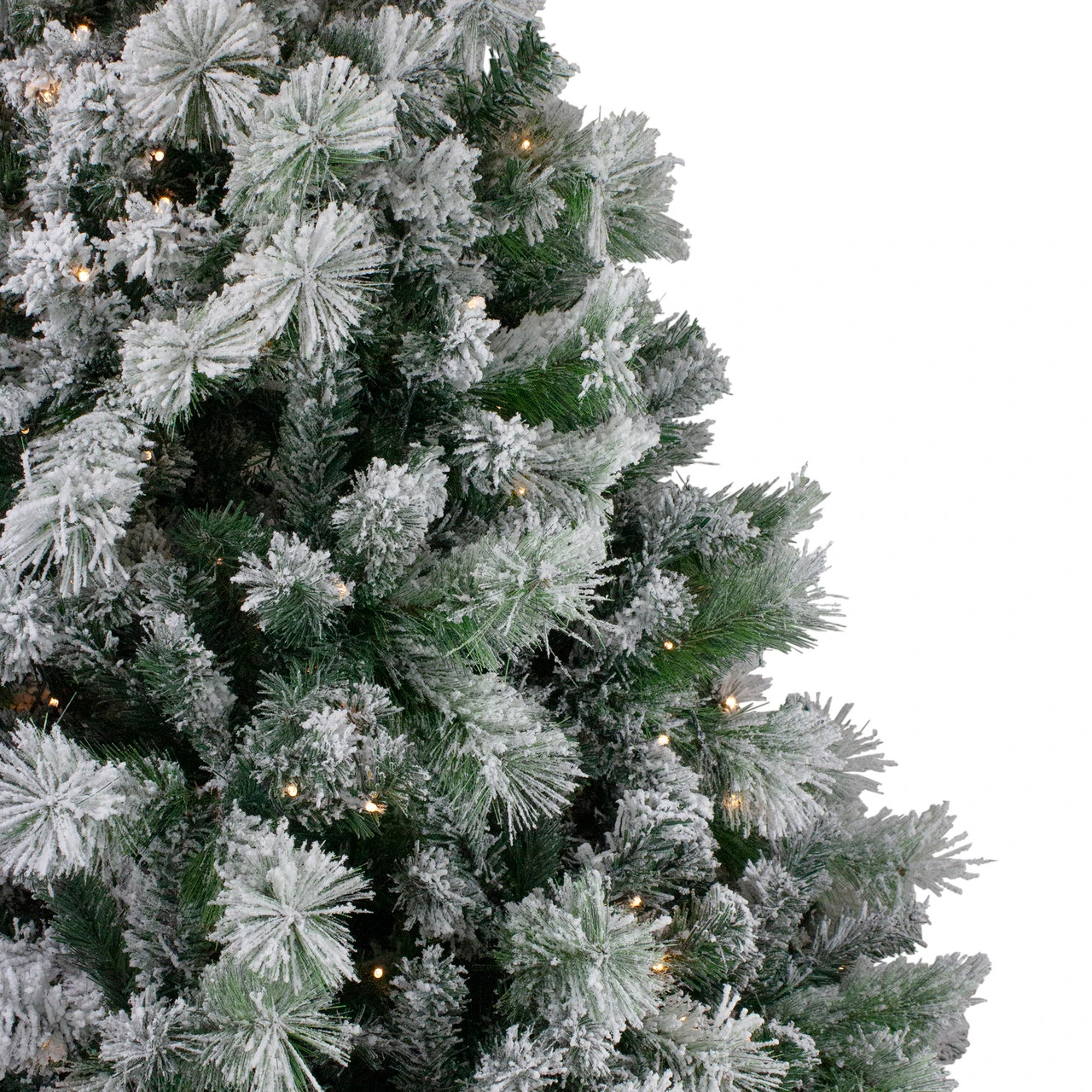 6.5' Pre-Lit Full Flocked Somerset Spruce Artificial Christmas Tree - Clear Lights 2 6.5' Pre-Lit Full Flocked Somerset Spruce Artificial Christmas Tree - Clear Lights - Image 2