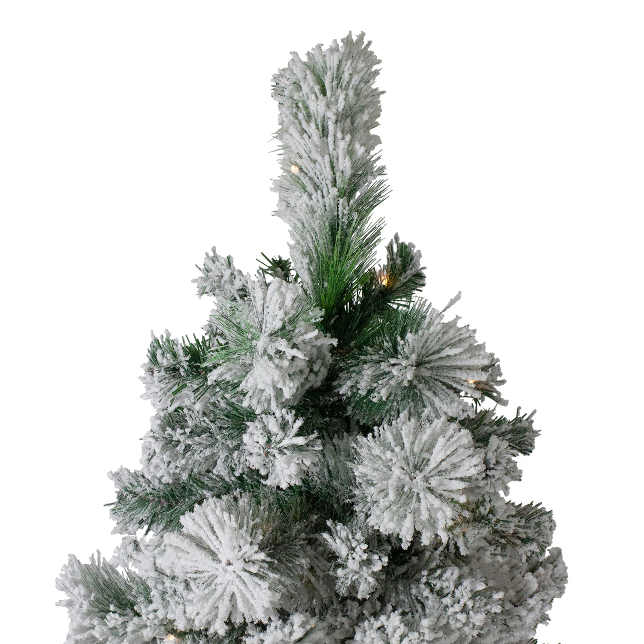 6.5' Pre-Lit Full Flocked Somerset Spruce Artificial Christmas Tree - Clear Lights 3 6.5' Pre-Lit Full Flocked Somerset Spruce Artificial Christmas Tree - Clear Lights - Image 3