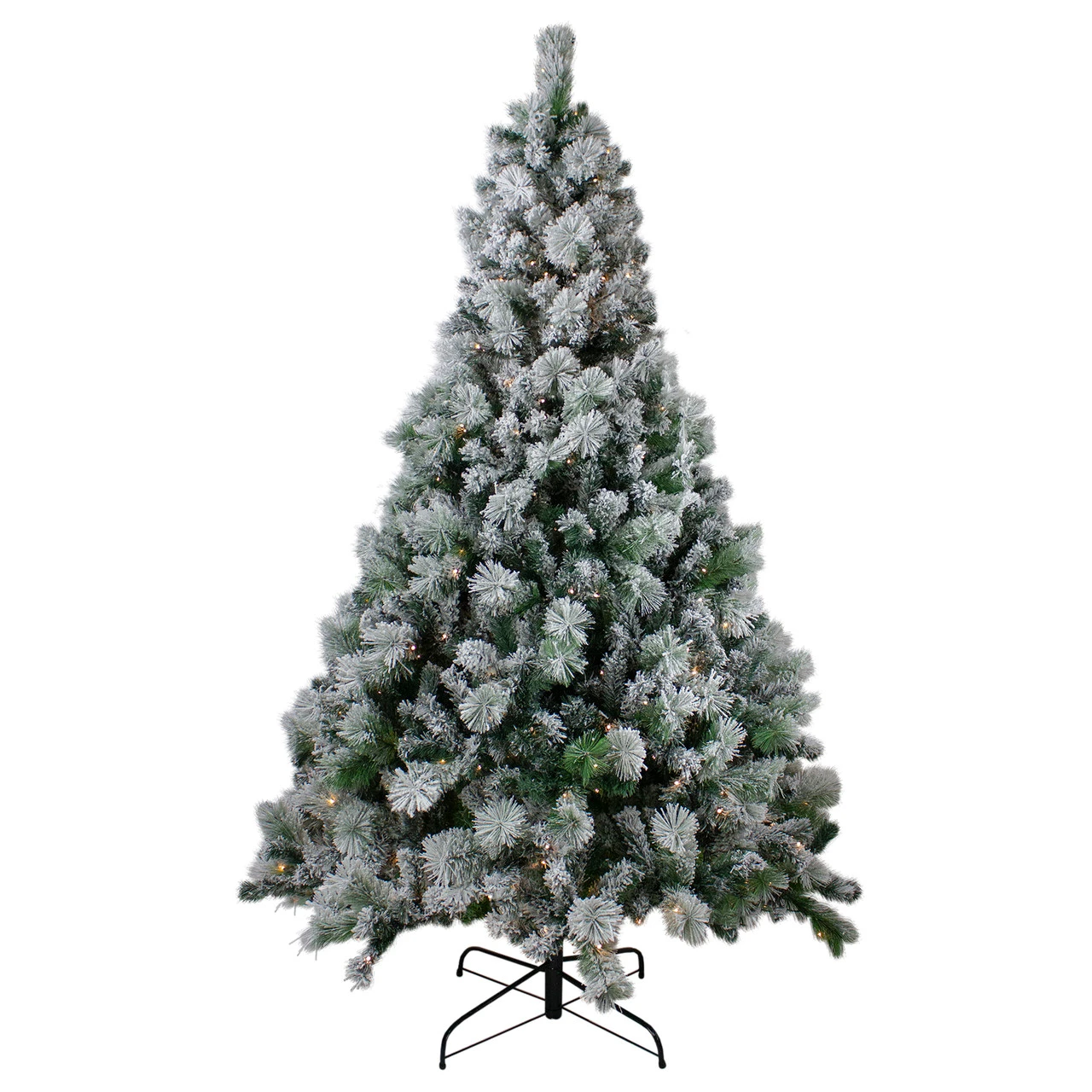 6.5' Pre-Lit Full Flocked Somerset Spruce Artificial Christmas Tree - Clear Lights 1 6.5' Pre-Lit Full Flocked Somerset Spruce Artificial Christmas Tree - Clear Lights
