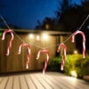 7ct Red And White Candy Cane Christmas Lights - 4.5ft Clear Wire