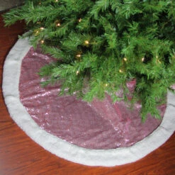 47" Pink And White Round Christmas Tree Skirt With Sherpa Border -Best Christmas Store northlight hm14697 3 62382.1667573427
