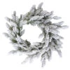 Heavily Flocked Artificial Pine Christmas Wreath, 16.5-Inch, Unlit