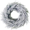 Heavily Flocked Pine Artificial Christmas Wreath, 11.75-Inch, Unlit