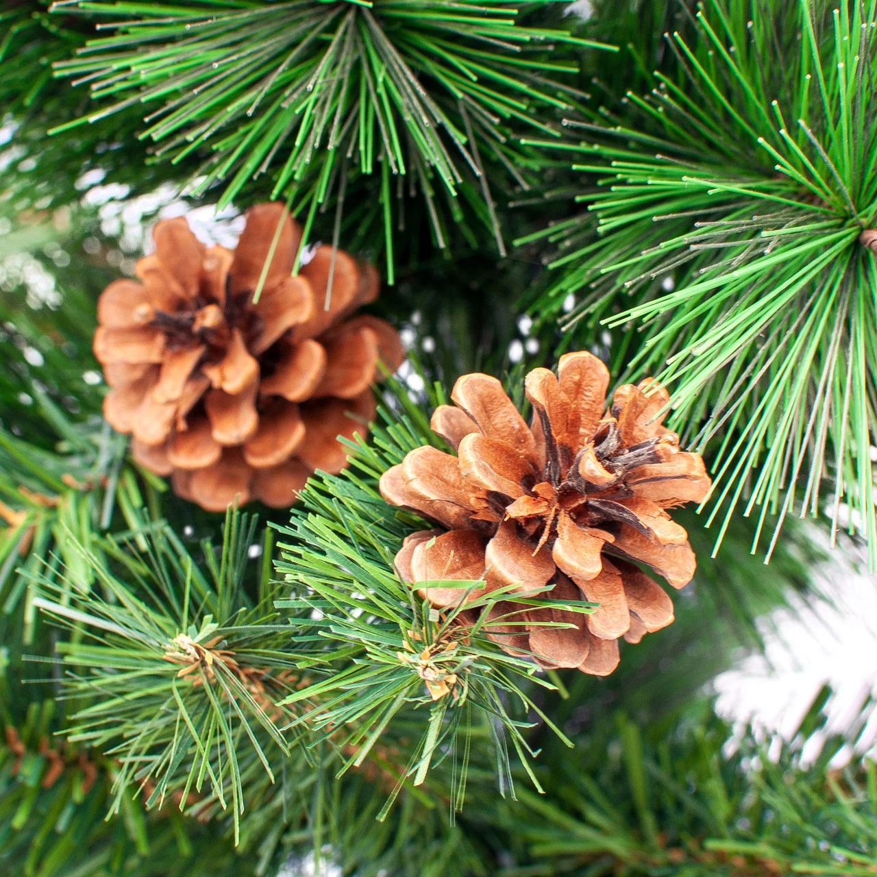 39" Mixed Pine And Pine Cones Artificial Christmas Tree In Jute Base 2 39" Mixed Pine And Pine Cones Artificial Christmas Tree In Jute Base - Image 2