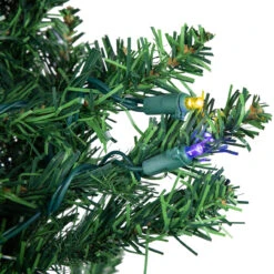 6' Pre-Lit Pencil Northern Balsam Fir Artificial Christmas Tree, Multi LED Lights -Best Christmas Store northlight j00068 04 78283.1687966233