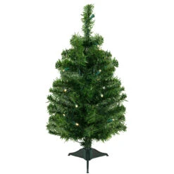 2' Pre-Lit Medium Mixed Classic Pine Artificial Christmas Tree - Warm White LED Lights