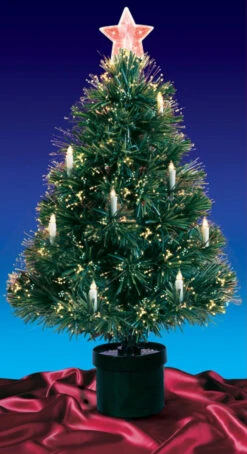 4' Pre-Lit Fiber Optic Artificial Christmas Tree With Candles - Multi Lights -Best Christmas Store northlight j15596 1 06105.1667662182
