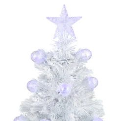 3' Pre-Lit White Fiber Optic Artificial Christmas Tree, White Lights -Best Christmas Store northlight j65105 3 04277.1683034941