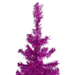 4' Pink Artificial Tinsel Christmas Tree, Unlit -Best Christmas Store northlight j92321 4 57234.1667535856
