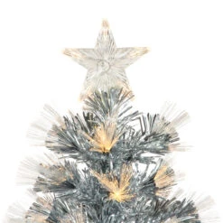3' Pre-Lit Silver Fiber Optic Artificial Christmas Tree, Warm White Lights 8 3' Pre-Lit Silver Fiber Optic Artificial Christmas Tree, Warm White Lights -Best Christmas Store northlight j92344 3 25520.1667530318
