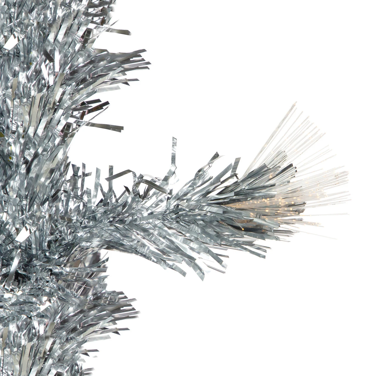 3' Pre-Lit Silver Fiber Optic Artificial Christmas Tree, Warm White Lights 2 3' Pre-Lit Silver Fiber Optic Artificial Christmas Tree, Warm White Lights - Image 2