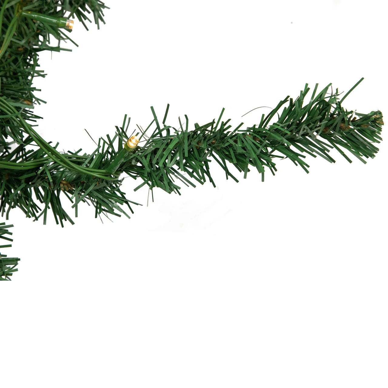 27' X 20" Pre-Lit Green Artificial Pine Christmas Garland, Warm White LED Lights 2 27' X 20" Pre-Lit Green Artificial Pine Christmas Garland, Warm White LED Lights - Image 2