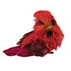 Set Of 4 Red Cardinal Clip-On Sisal Christmas Bird Ornaments, 3.5" -Best Christmas Store northlight ja01551 1b 90387.1667488222
