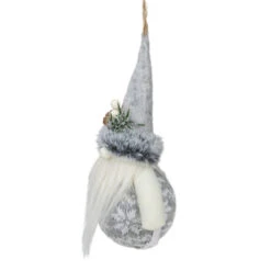 7.75" Gray Nordic Santa Claus Gnome Christmas Ornament -Best Christmas Store northlight ja25722 2 60761.1667572867