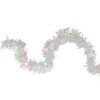 50' X 4" White Iridescent Wide Cut Tinsel Christmas Garland - Unlit