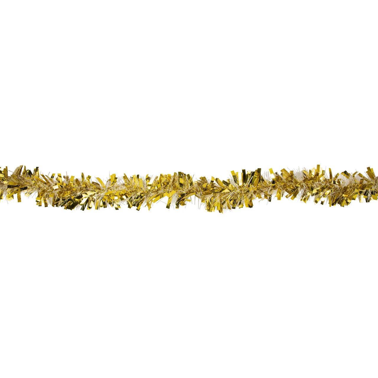 50' X 4' Gold And Snowblush Wide Cut Tinsel Christmas Garland - Unlit 4 50' X 4' Gold And Snowblush Wide Cut Tinsel Christmas Garland - Unlit - Image 4