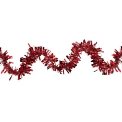 50' X 3" Red Boa Wide Cut Tinsel Christmas Garland - Unlit