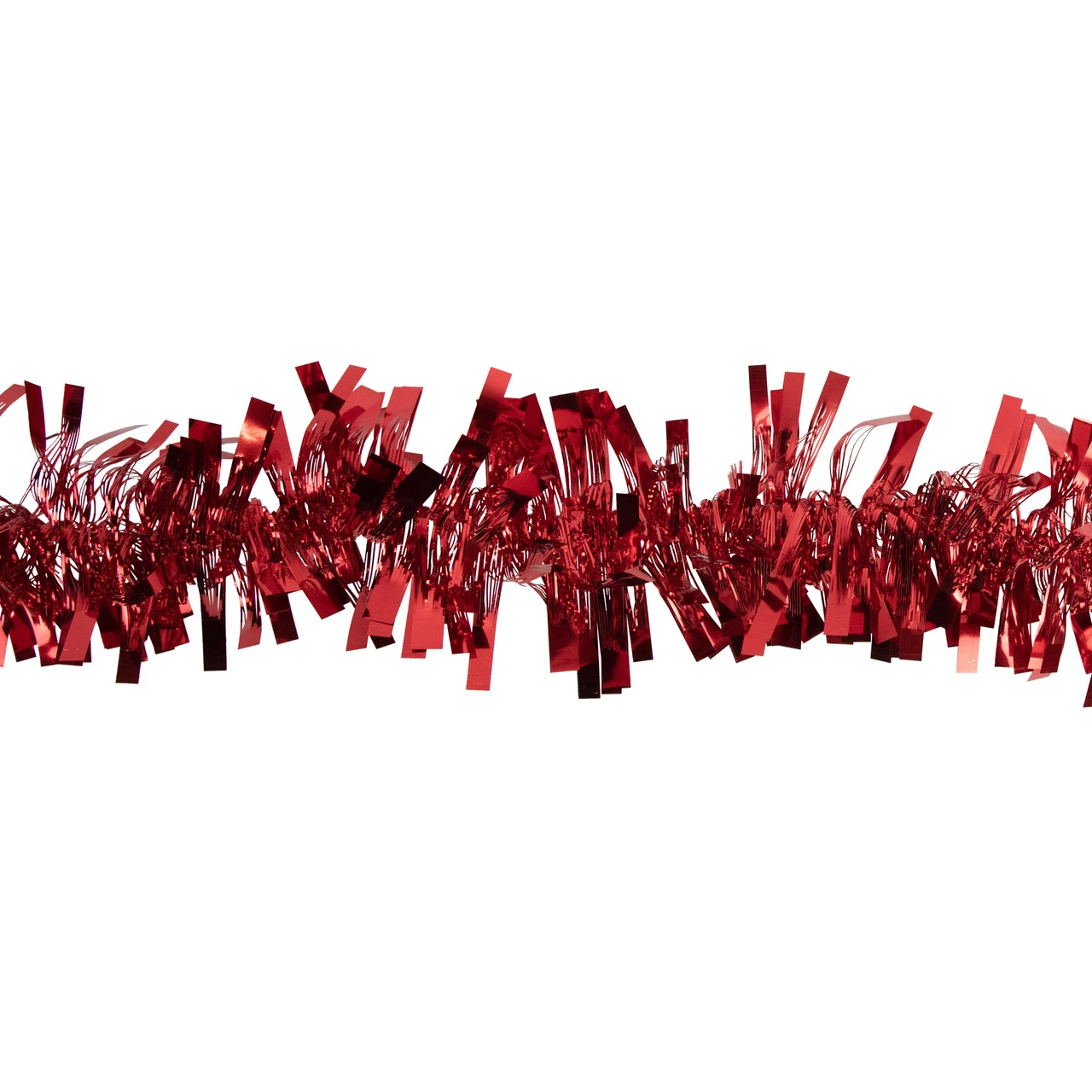 50' X 3" Red Boa Wide Cut Tinsel Christmas Garland - Unlit 3 50' X 3" Red Boa Wide Cut Tinsel Christmas Garland - Unlit - Image 3