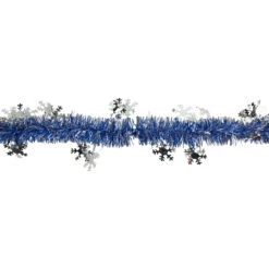 50' X 2" Royal Blue And Silver Christmas Tinsel Garland With Snowflakes - Unlit 6 50' X 2" Royal Blue And Silver Christmas Tinsel Garland With Snowflakes - Unlit -Best Christmas Store northlight k94049 2 13560.1667533311