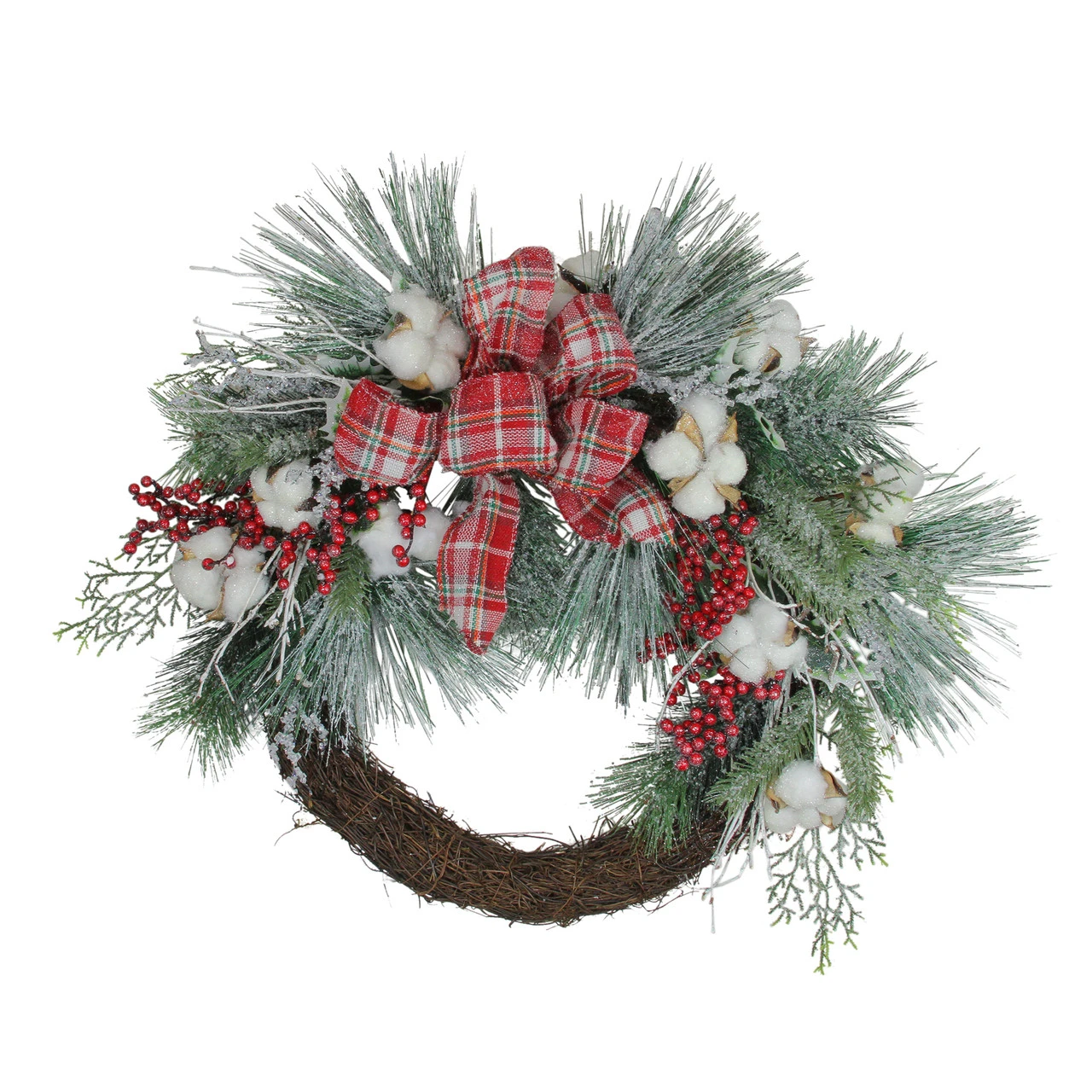 Holly Berry Red And Green Artificial Christmas Wreath - 24-Inch, Unlit 1 Holly Berry Red And Green Artificial Christmas Wreath - 24-Inch, Unlit