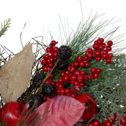 Autumn Harvest Pine, Berry And Pomegranate Wreath, 24 Inch, Unlit -Best Christmas Store northlight kji20x6888 3 updated 70525.1667662299