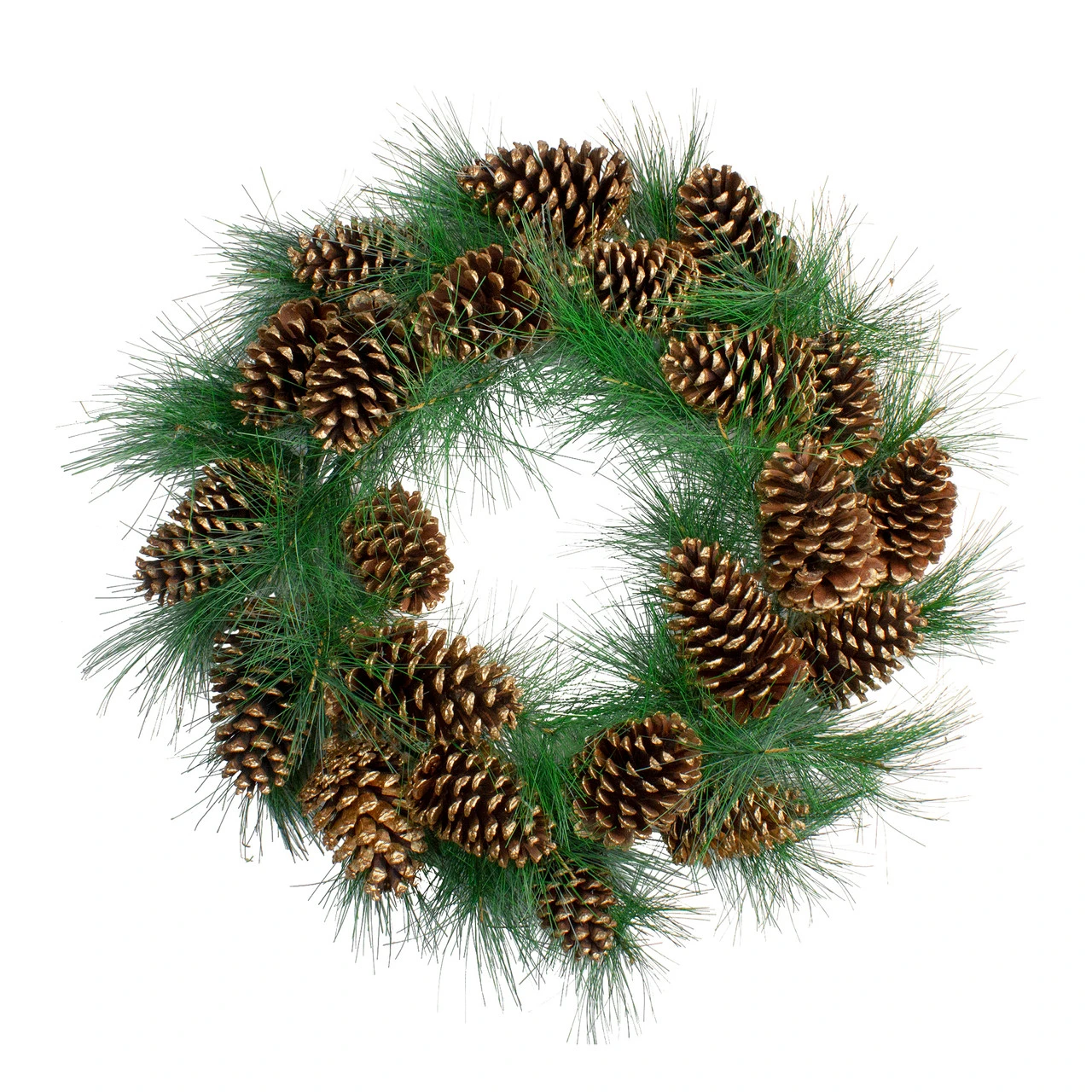 Long Needle Pine And Pine Cone Artificial Christmas Wreath - 24-Inch, Unlit 1 Long Needle Pine And Pine Cone Artificial Christmas Wreath - 24-Inch, Unlit