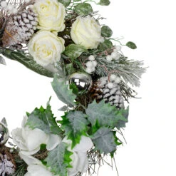 White And Silver Floral Flocked Pine Artificial Grapevine Christmas Wreath - 24-Inch, Unlit 6 White And Silver Floral Flocked Pine Artificial Grapevine Christmas Wreath - 24-Inch, Unlit -Best Christmas Store northlight kji28196 1 50391.1667578040