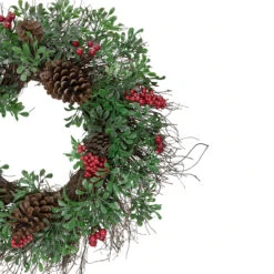 Glittered Pine Cone And Red Berry Artificial Christmas Wreath, 24-Inch, Unlit 5 Glittered Pine Cone And Red Berry Artificial Christmas Wreath, 24-Inch, Unlit -Best Christmas Store northlight kji r5093msir 2 updated2022 43267.1667660010