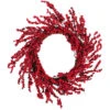 Red And Burgundy Berry Artificial Christmas Wreath, 22-Inch Unlit