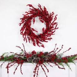 Red And Burgundy Berry Artificial Christmas Wreath, 22-Inch Unlit 6 Red And Burgundy Berry Artificial Christmas Wreath, 22-Inch Unlit -Best Christmas Store northlight kjit4911hd styled 61342.1682009707