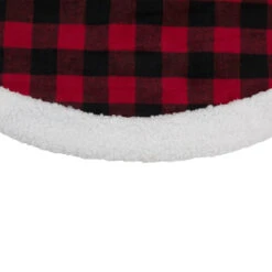 48" Black And Red Buttoned Buffalo Plaid Christmas Tree Skirt -Best Christmas Store northlight l27899 1 12463.1667529978