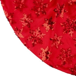 20" Red Sequin Snowflake Pattern Mini Christmas Tree Skirt -Best Christmas Store northlight l85596 2 23065.1667654598