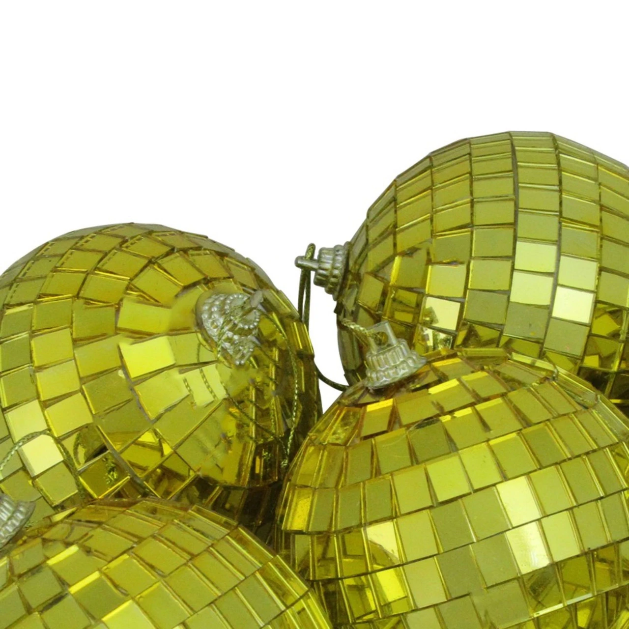 6ct Gold Mirrored Christmas Ball Ornaments 3.25" (80mm) 2 6ct Gold Mirrored Christmas Ball Ornaments 3.25" (80mm) - Image 2