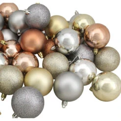 60ct Earth Tone Shatterproof 3-Finish Christmas Ball Ornaments 2.5" (60mm) -Best Christmas Store northlight lj15370 03 47873.1667573484