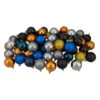 60ct Blue And Yellow Shatterproof 3-Finish Christmas Ball Ornaments 2.5" (60mm)